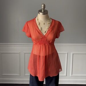 Mimi Maternity Sheer Blouse